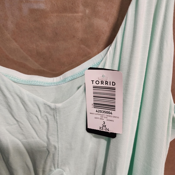 NWT Torrid 3 Maxi V-Neck Tiered Dress - Picture 2 of 4